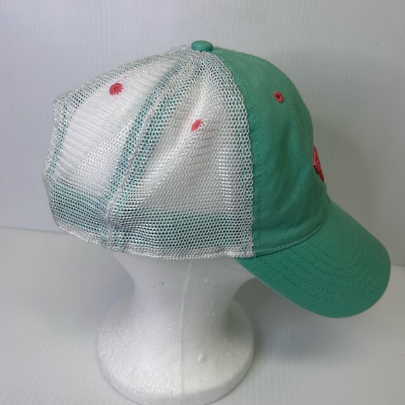 “Six Flags” Women’s Mint Green and Coral Pink Wonder Woman Baseball/Trucker Hat - Picture 7 of 9